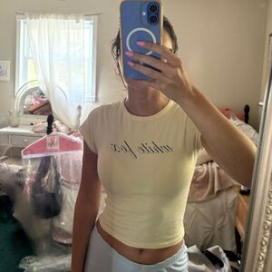 White Fox Boutique Baby Yellow Baby Tee